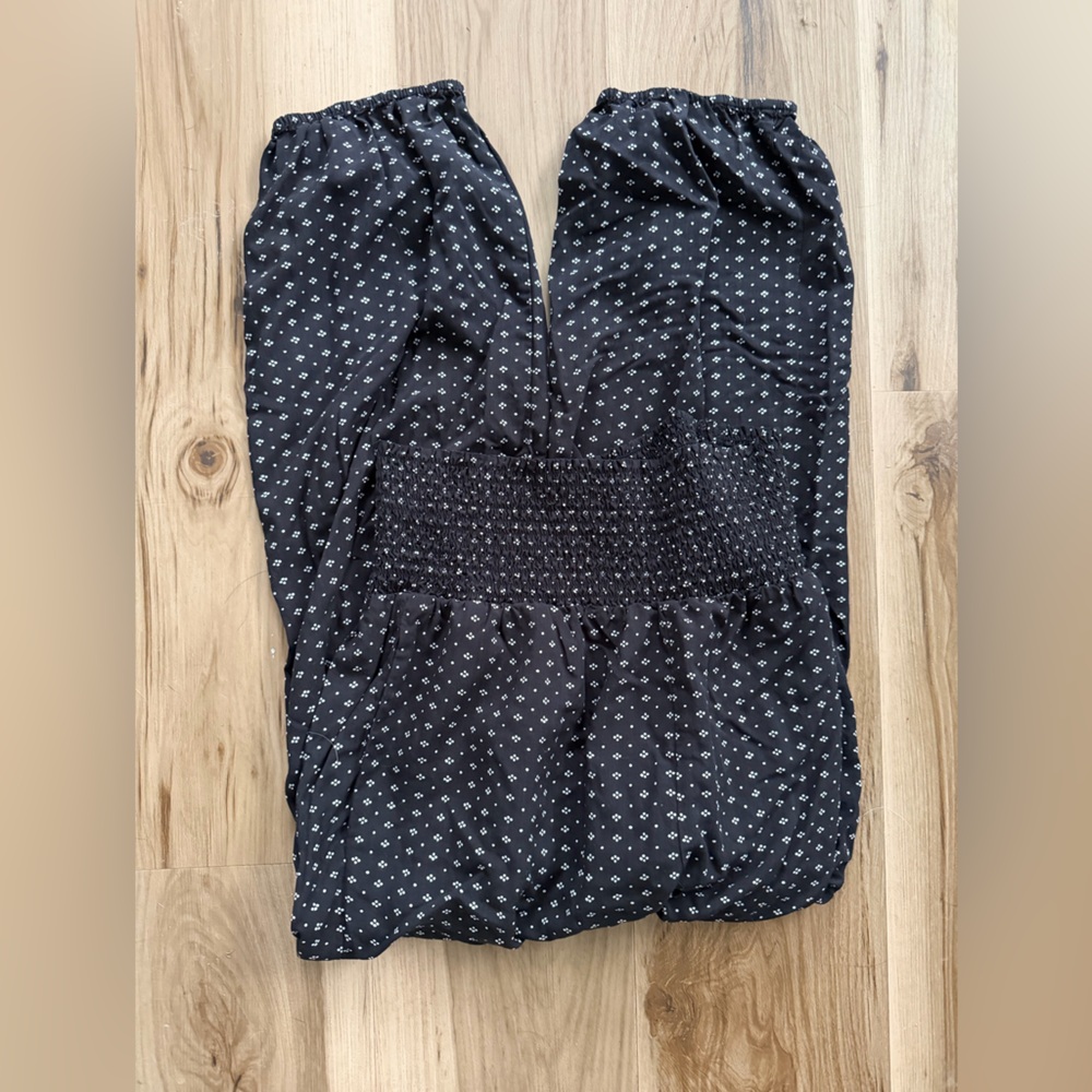 Hatch Black Pants with White Micro Dot Pattern
